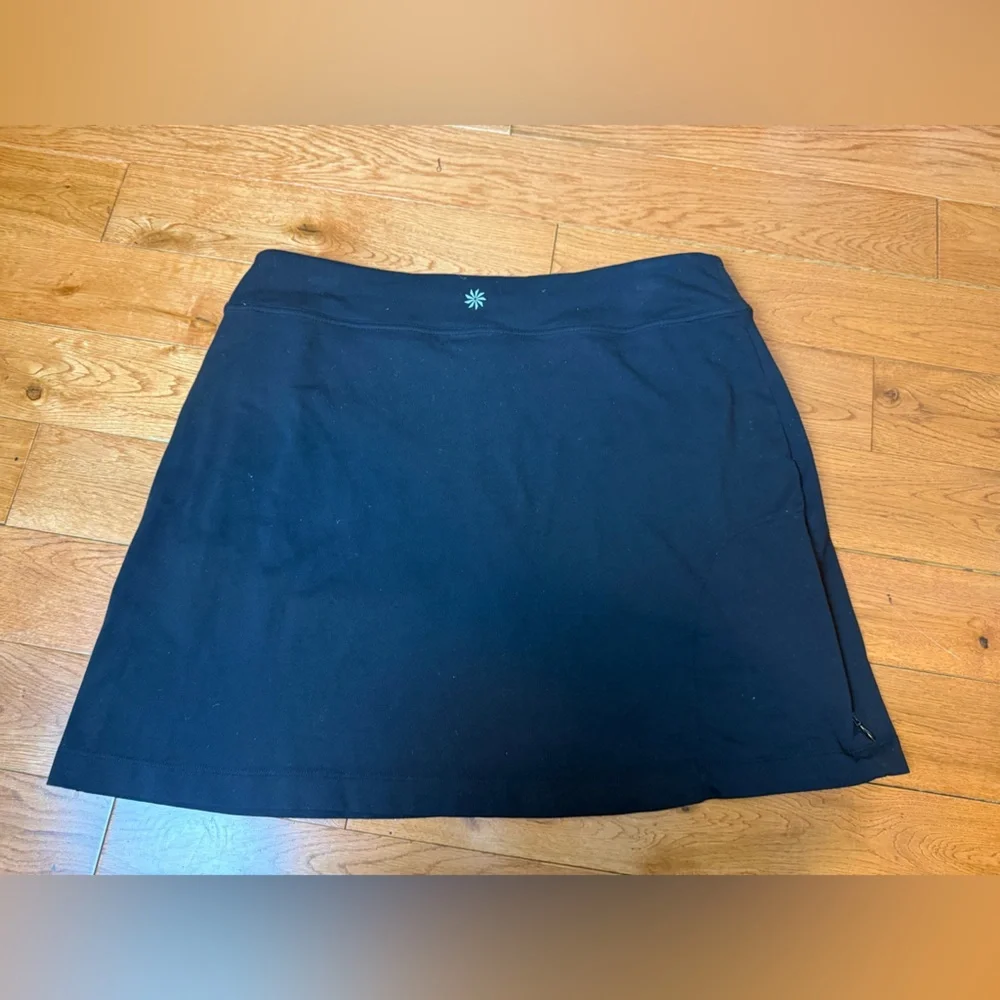 Athleta Black Athletic Skirt with Side Zip Pockets - Picture 2 of 5